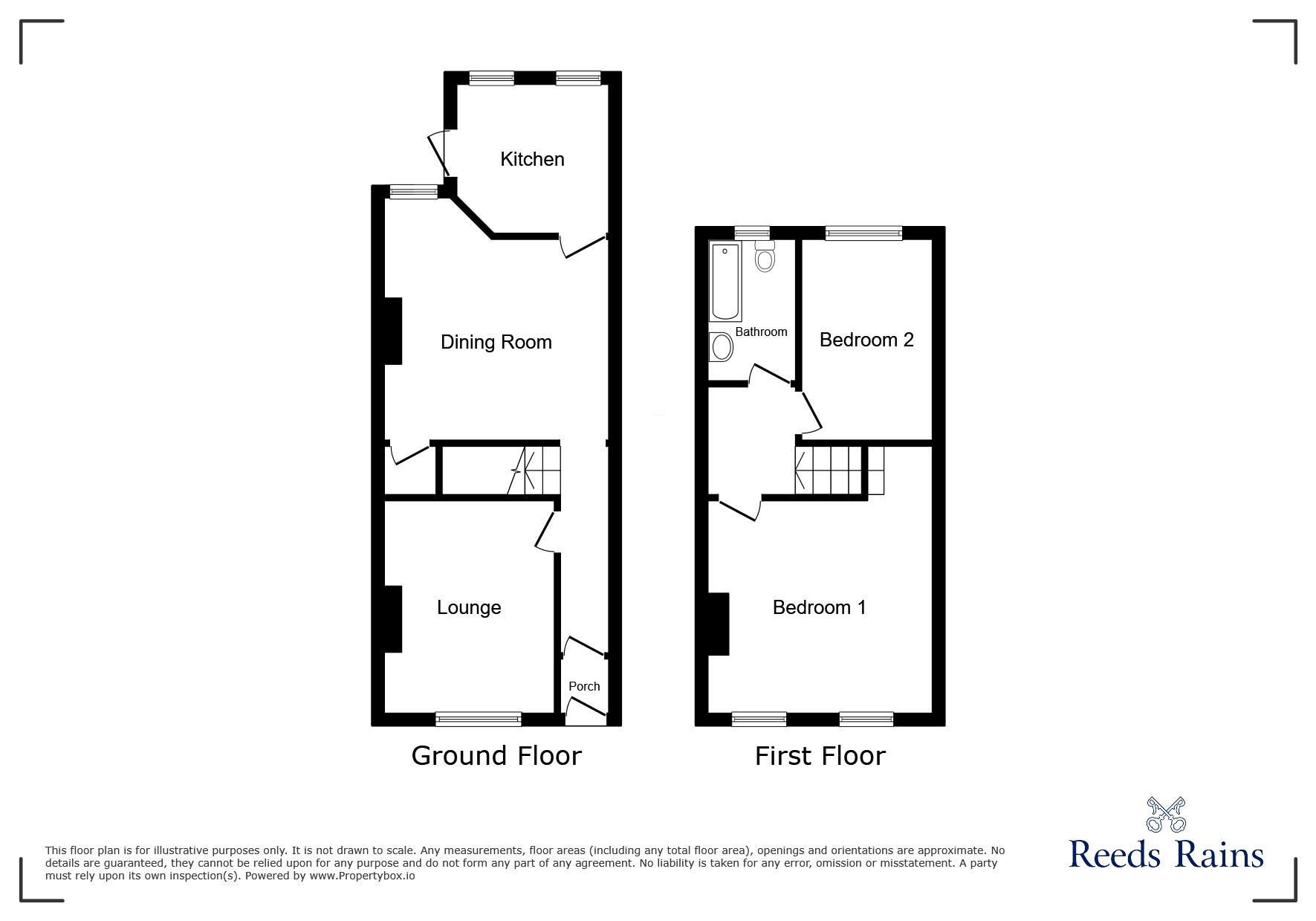 Floorplan of 2 bedroom Mid Terrace House for sale, Mackenzie Road, Salford, Greater Manchester, M7