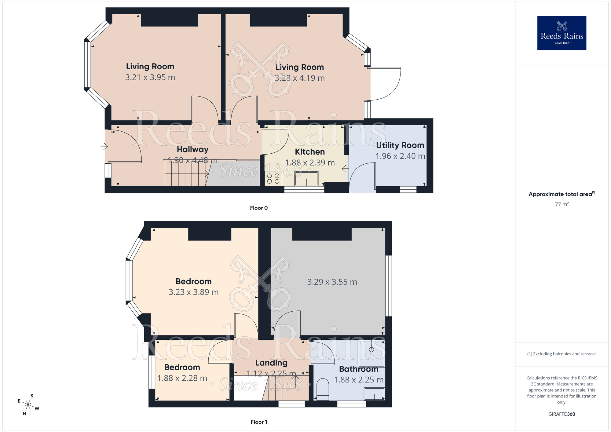 Floorplan of 3 bedroom Semi Detached House for sale, Caldy Road, Salford, M6