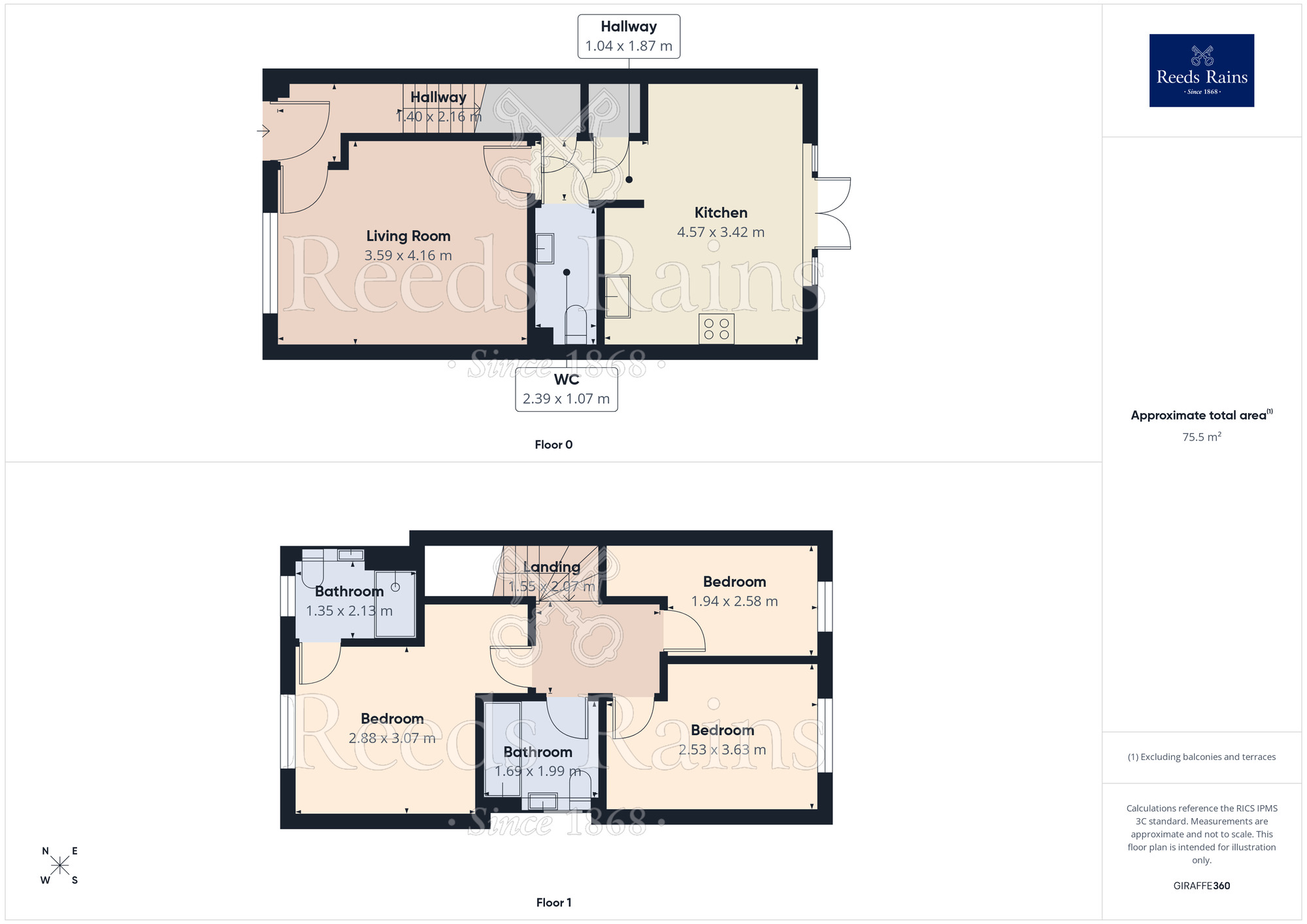 Floorplan of 3 bedroom Semi Detached House for sale, Lodgeside Avenue, Salford, Greater Manchester, M7
