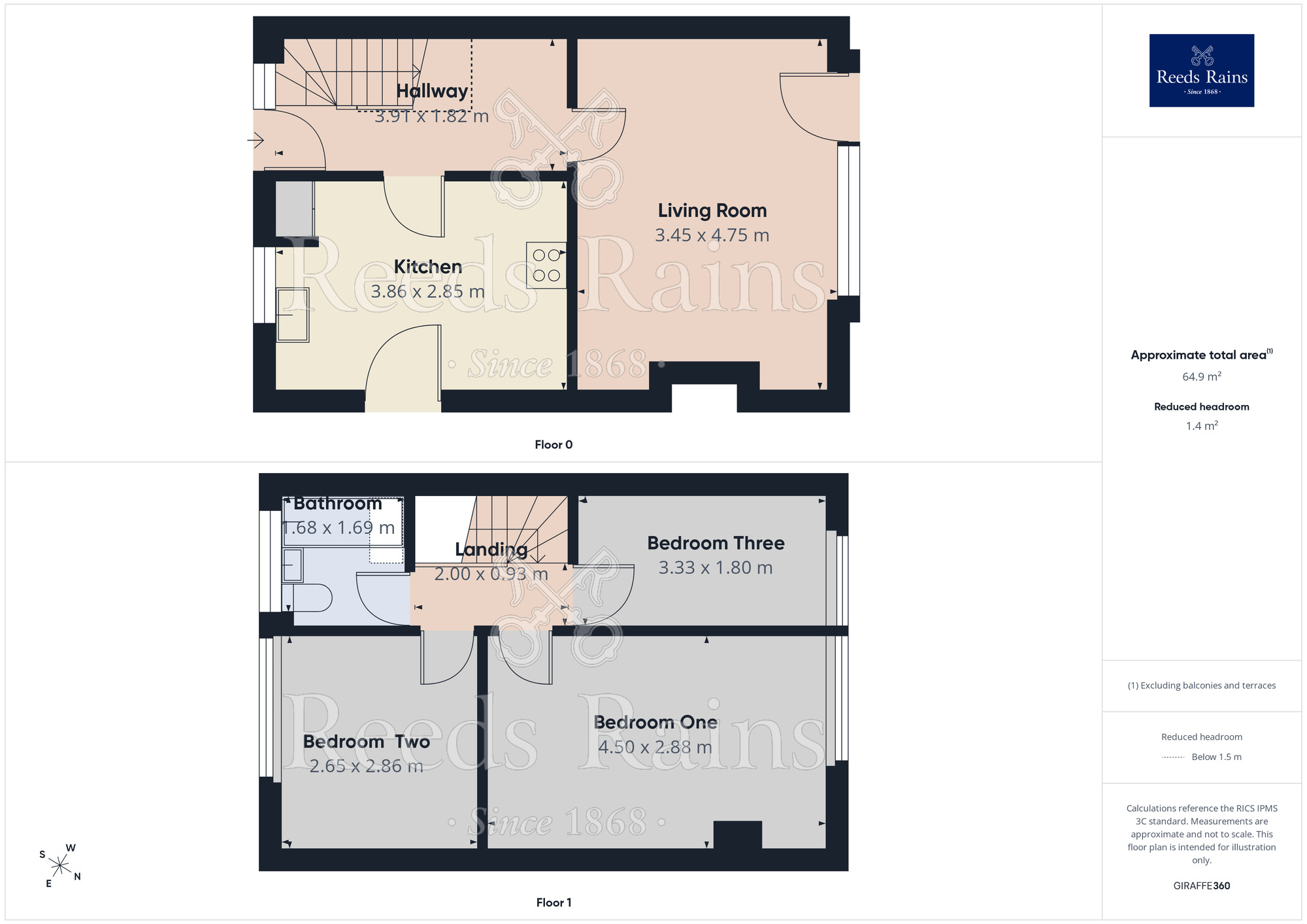 Floorplan of 3 bedroom Mid Terrace House for sale, Oaklands Road, Salford, Greater Manchester, M7