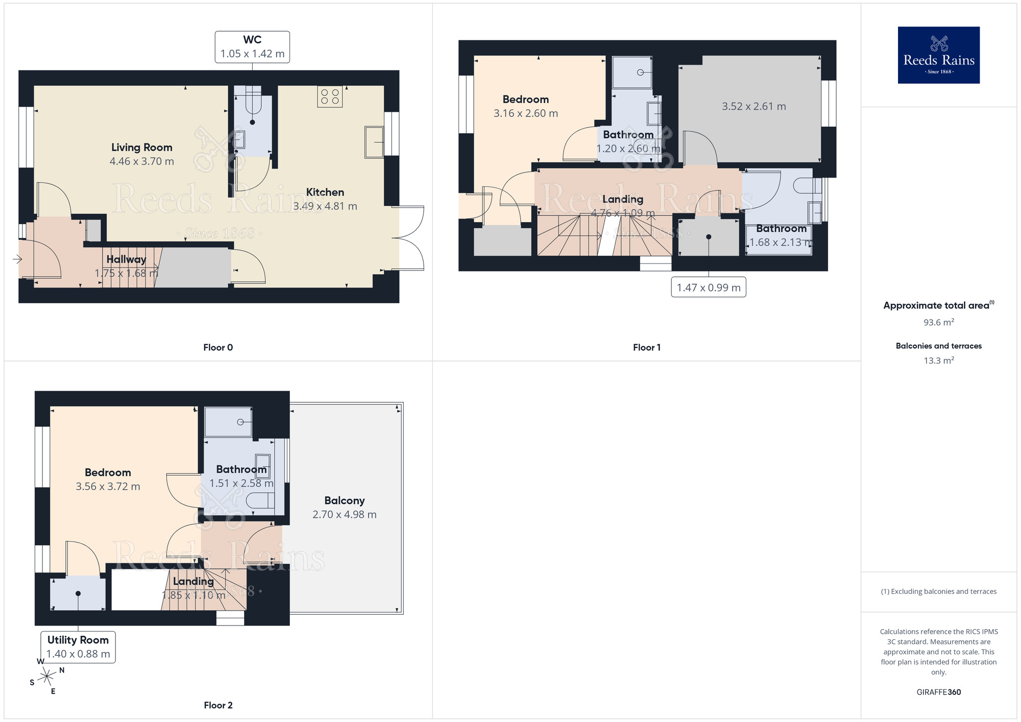 Floorplan of 3 bedroom Semi Detached House for sale, Kara Street, Salford, Greater Manchester, M6