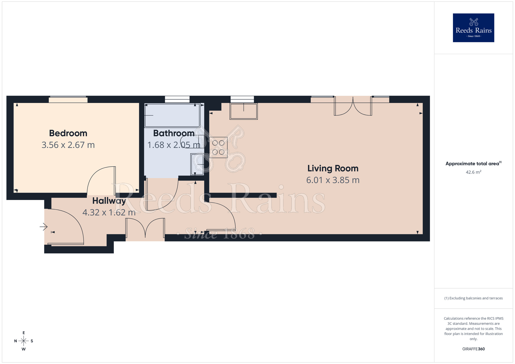 Floorplan of 1 bedroom Flat for sale, Eccles Fold, Eccles, M30
