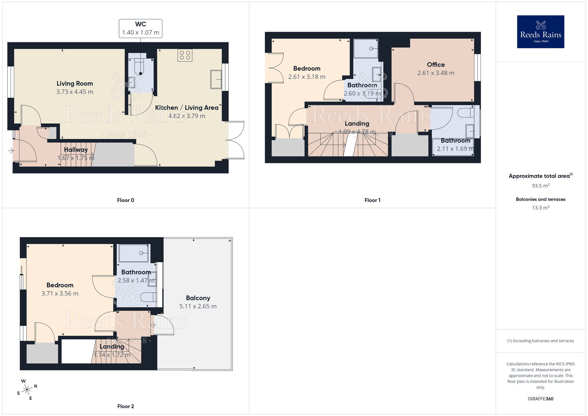 Floorplan of 3 bedroom Semi Detached House for sale, Kara Street, Salford, Greater Manchester, M6