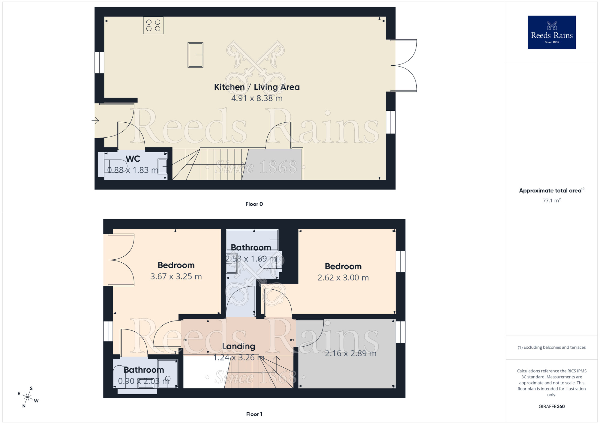Floorplan of 3 bedroom End Terrace House to rent, Shergar Way, Salford, Greater Manchester, M6
