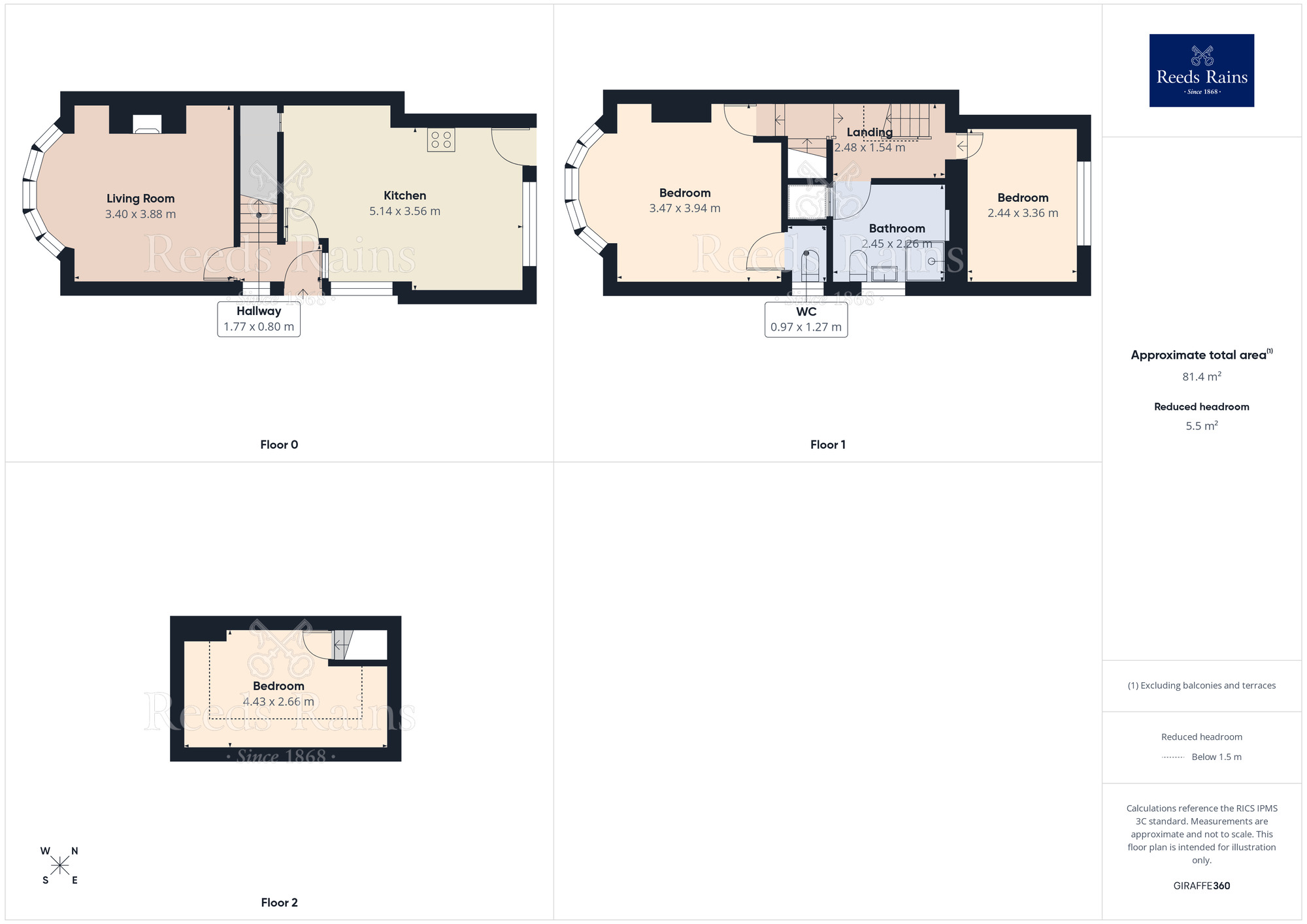 Floorplan of 3 bedroom Semi Detached House for sale, Chandos Grove, Salford, Greater Manchester, M5