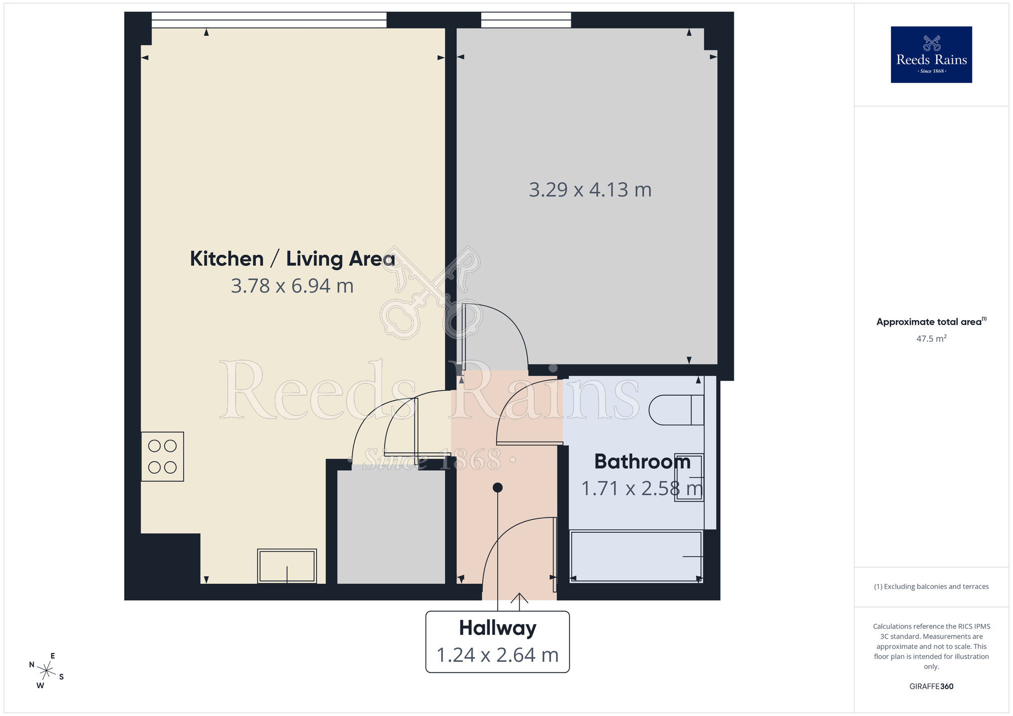 Floorplan of 1 bedroom Flat to rent, Ford Lane, Salford, M6