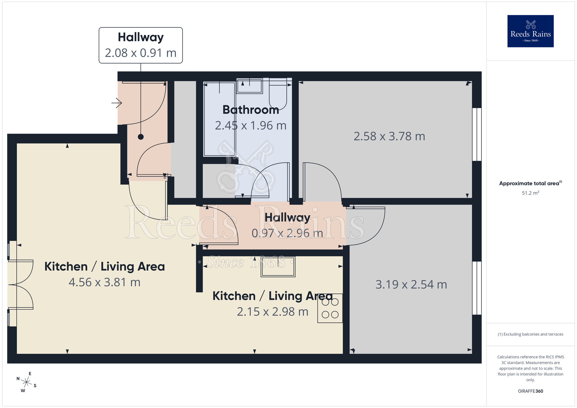 Floorplan of 2 bedroom Flat to rent, Stanley Road, Worsley, Greater Manchester, M28