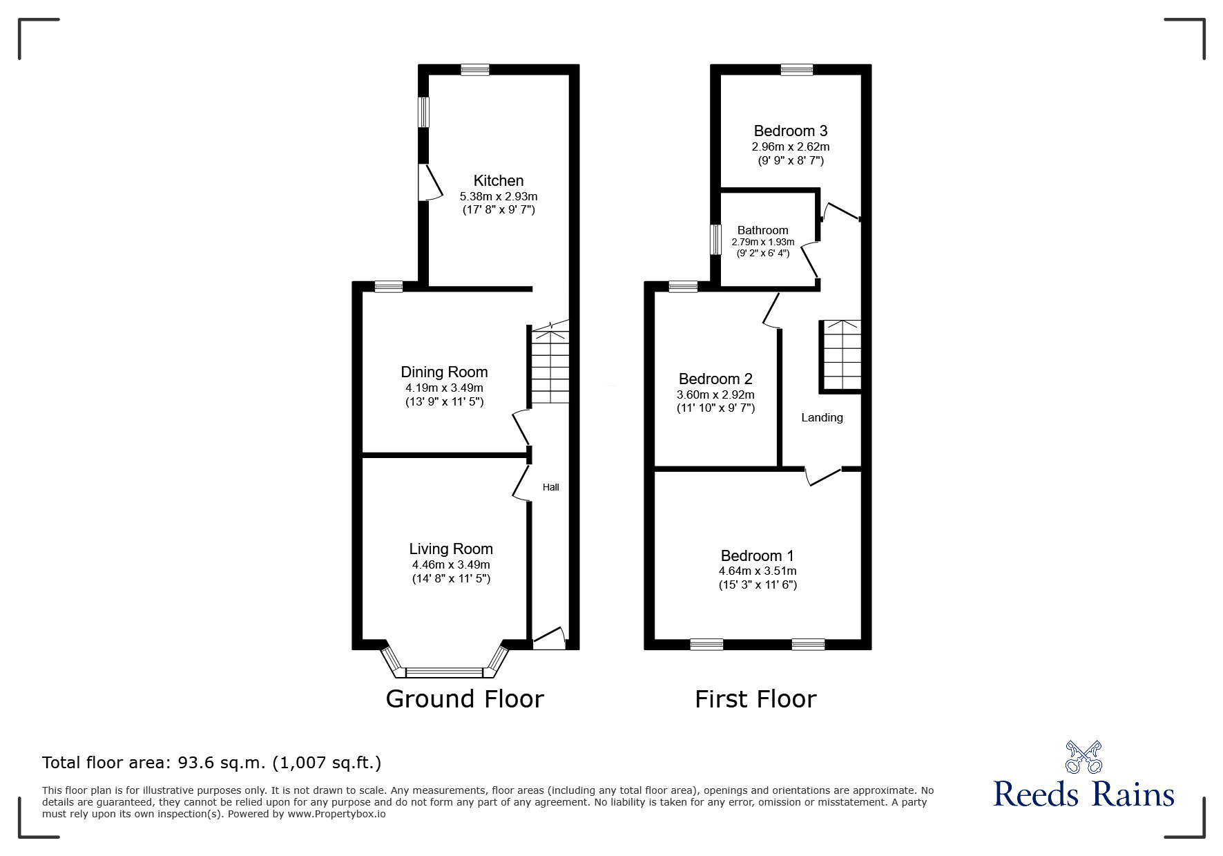 Floorplan of 3 bedroom Mid Terrace House for sale, Rock Street, Salford, Greater Manchester, M7