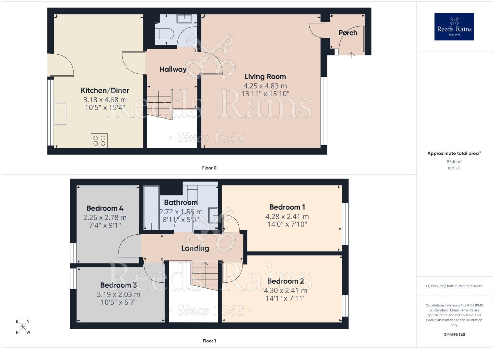 Floorplan of 4 bedroom End Terrace House for sale, Guy Fawkes Street, Salford, M5