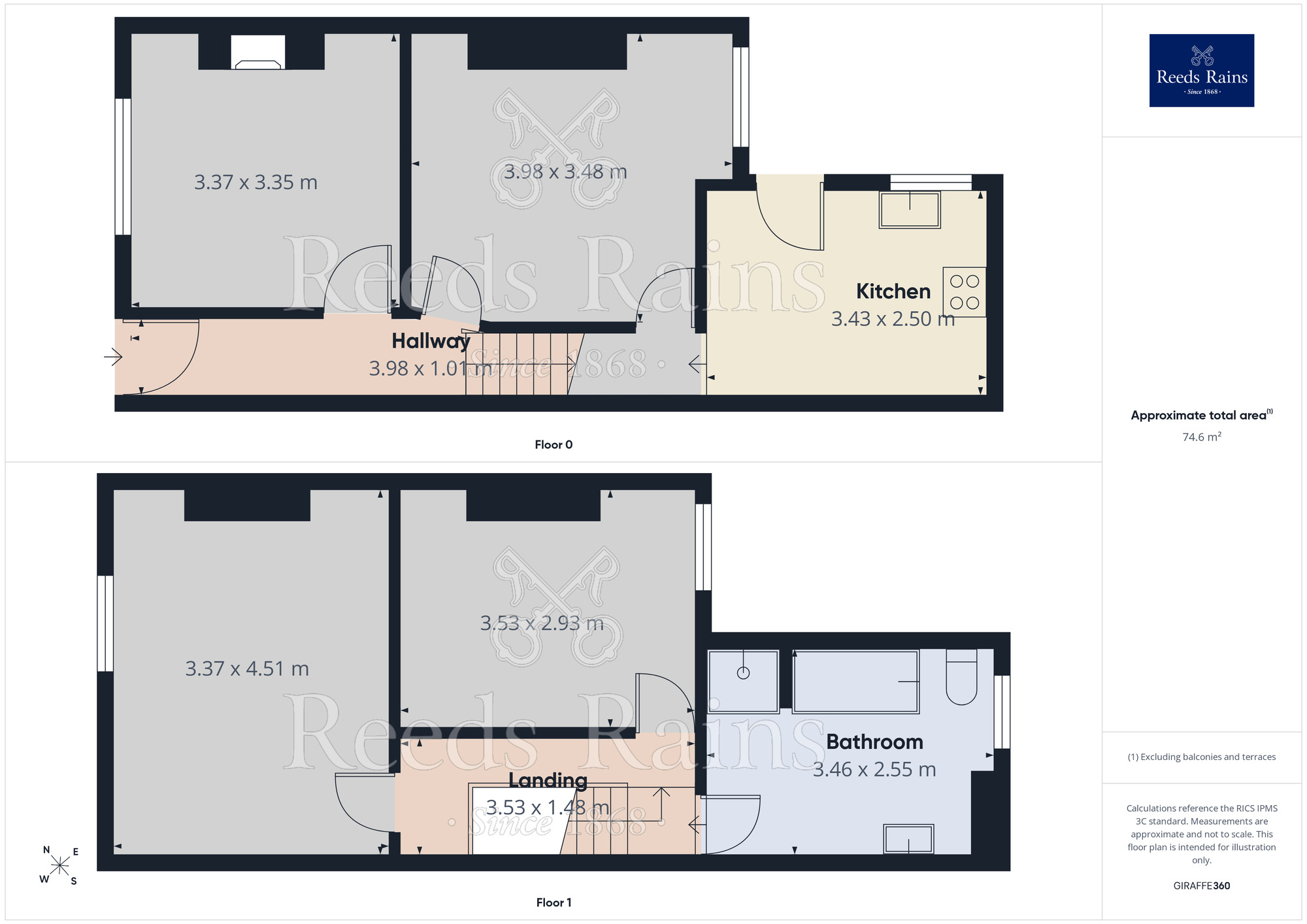 Floorplan of 2 bedroom Mid Terrace House to rent, Humber Street, Salford, Greater Manchester, M50