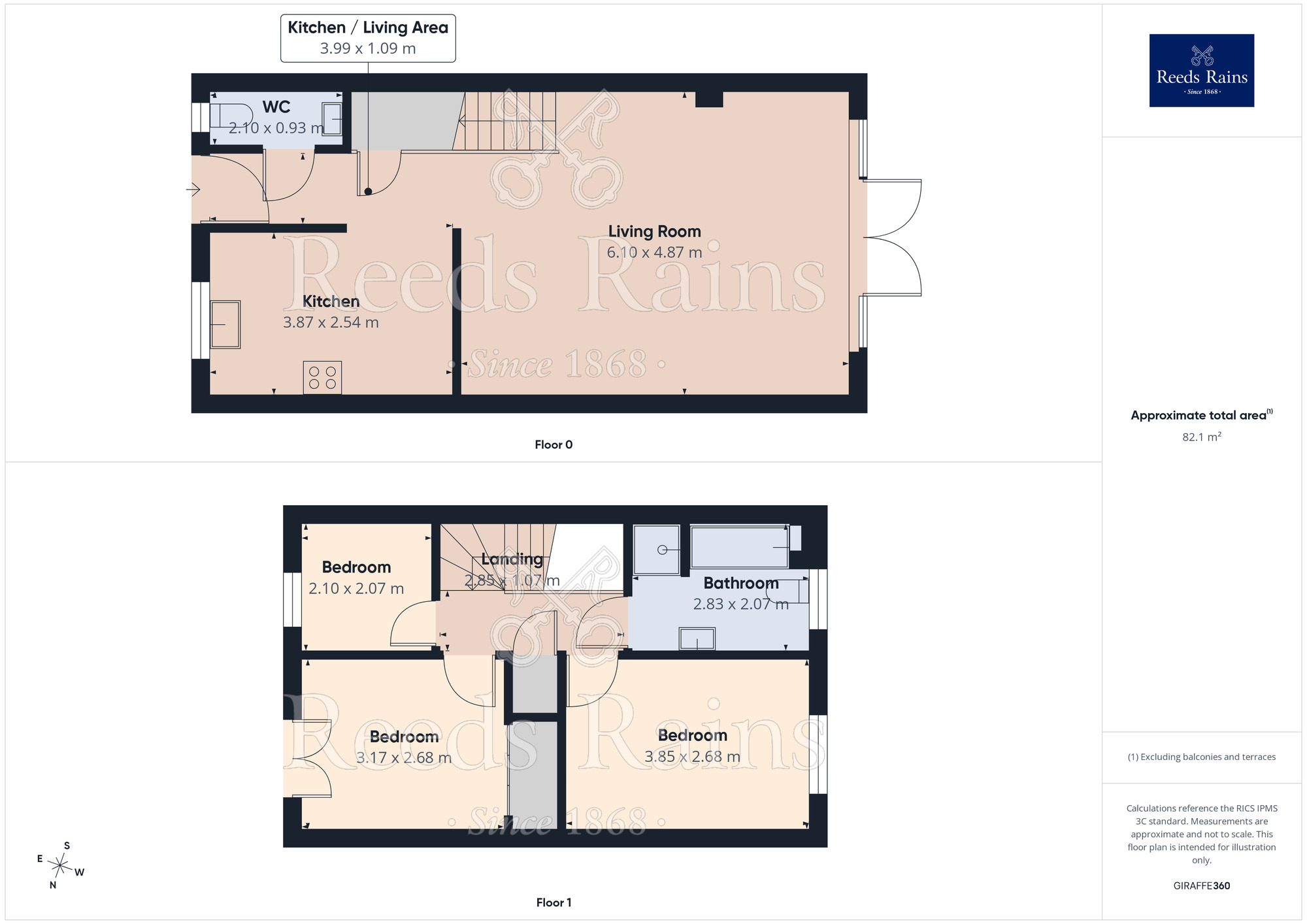 Floorplan of 3 bedroom Semi Detached House for sale, Meadow Road, Salford, Greater Manchester, M7