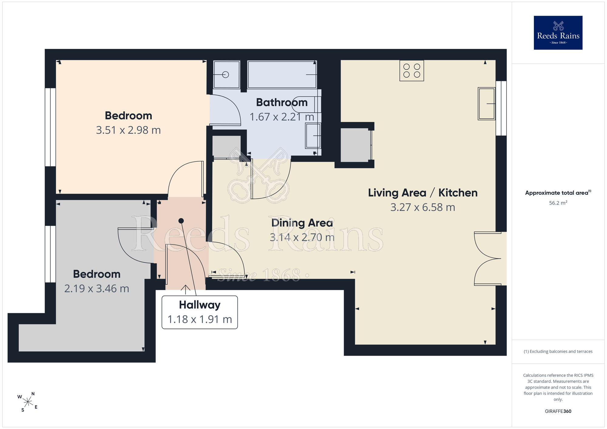 Floorplan of 2 bedroom Flat for sale, Collegiate Way, Swinton, Greater Manchester, M27