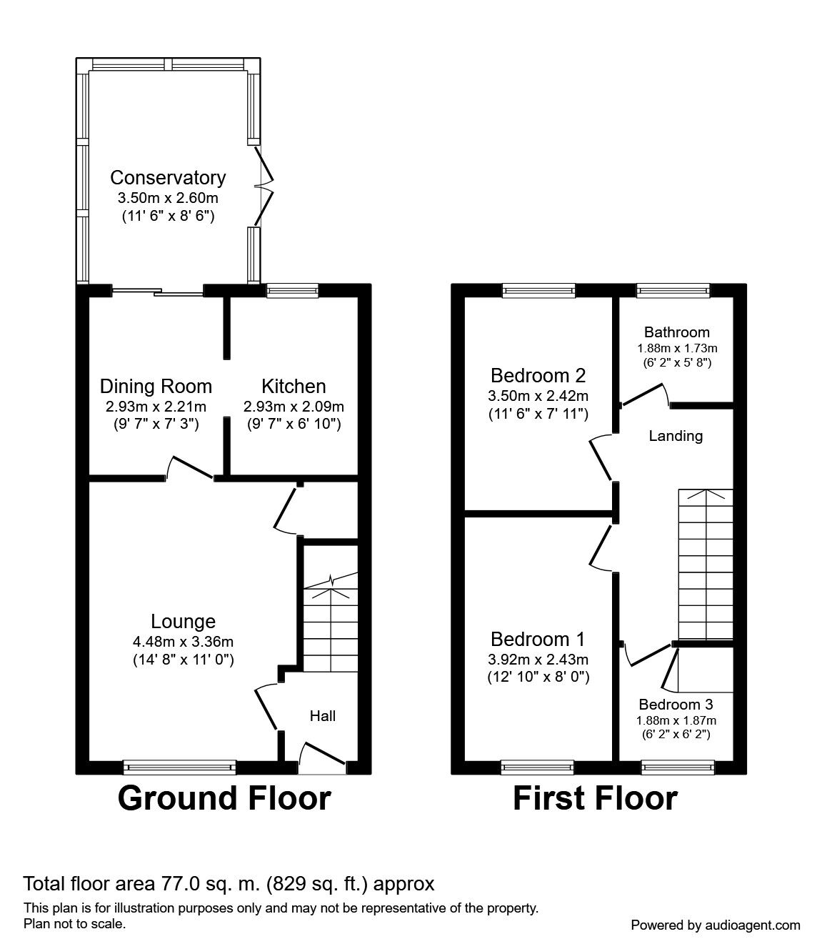Floorplan of 3 bedroom Semi Detached House for sale, The Bails, Salford, Greater Manchester, M7