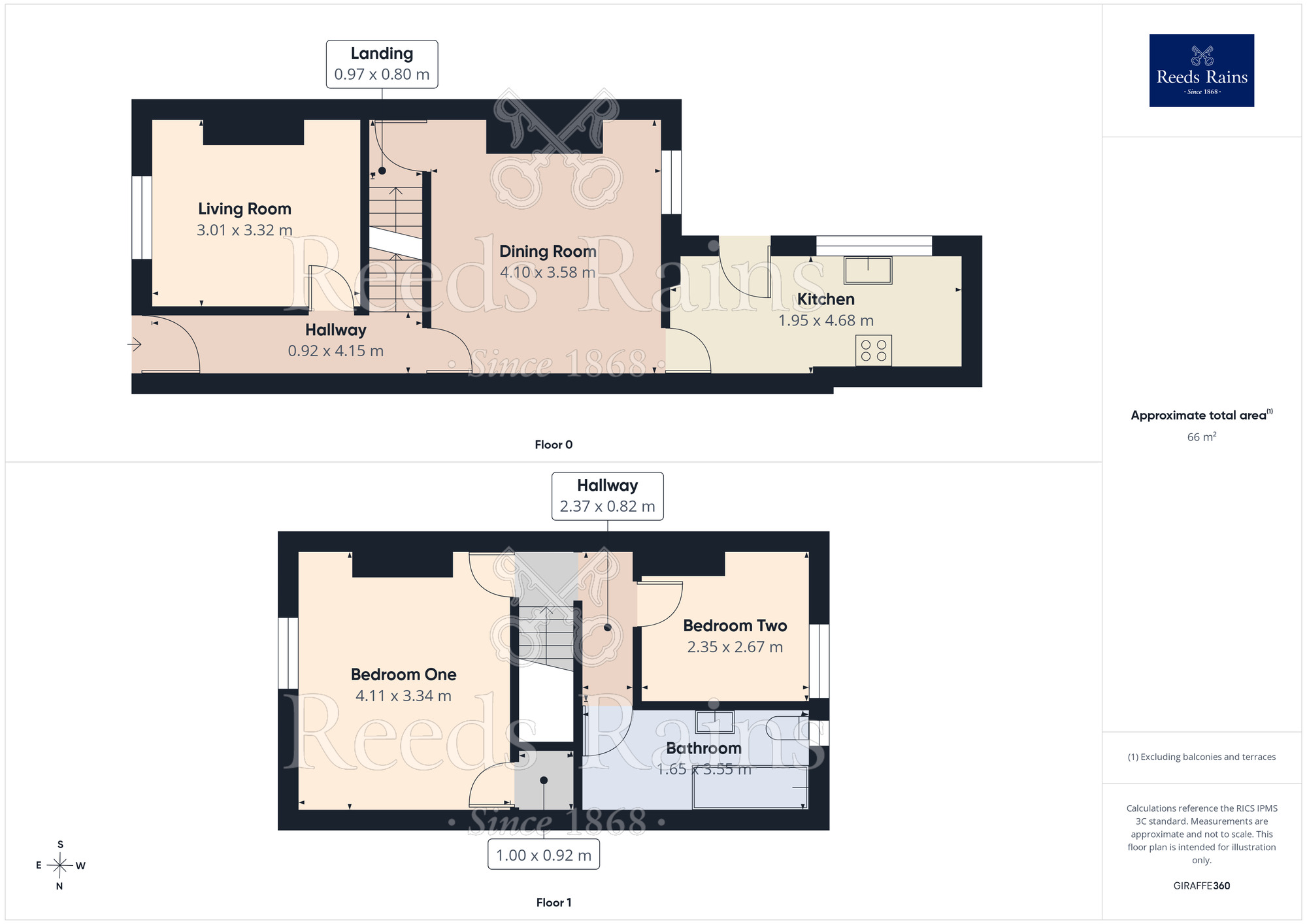 Floorplan of 2 bedroom Mid Terrace House for sale, Keswick Grove, Salford, Greater Manchester, M6