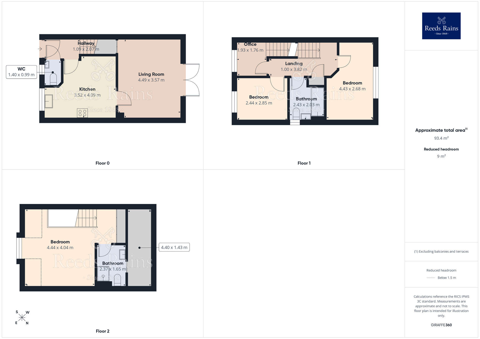 Floorplan of 3 bedroom Semi Detached House for sale, Hyacinth Close, Salford, Greater Manchester, M6