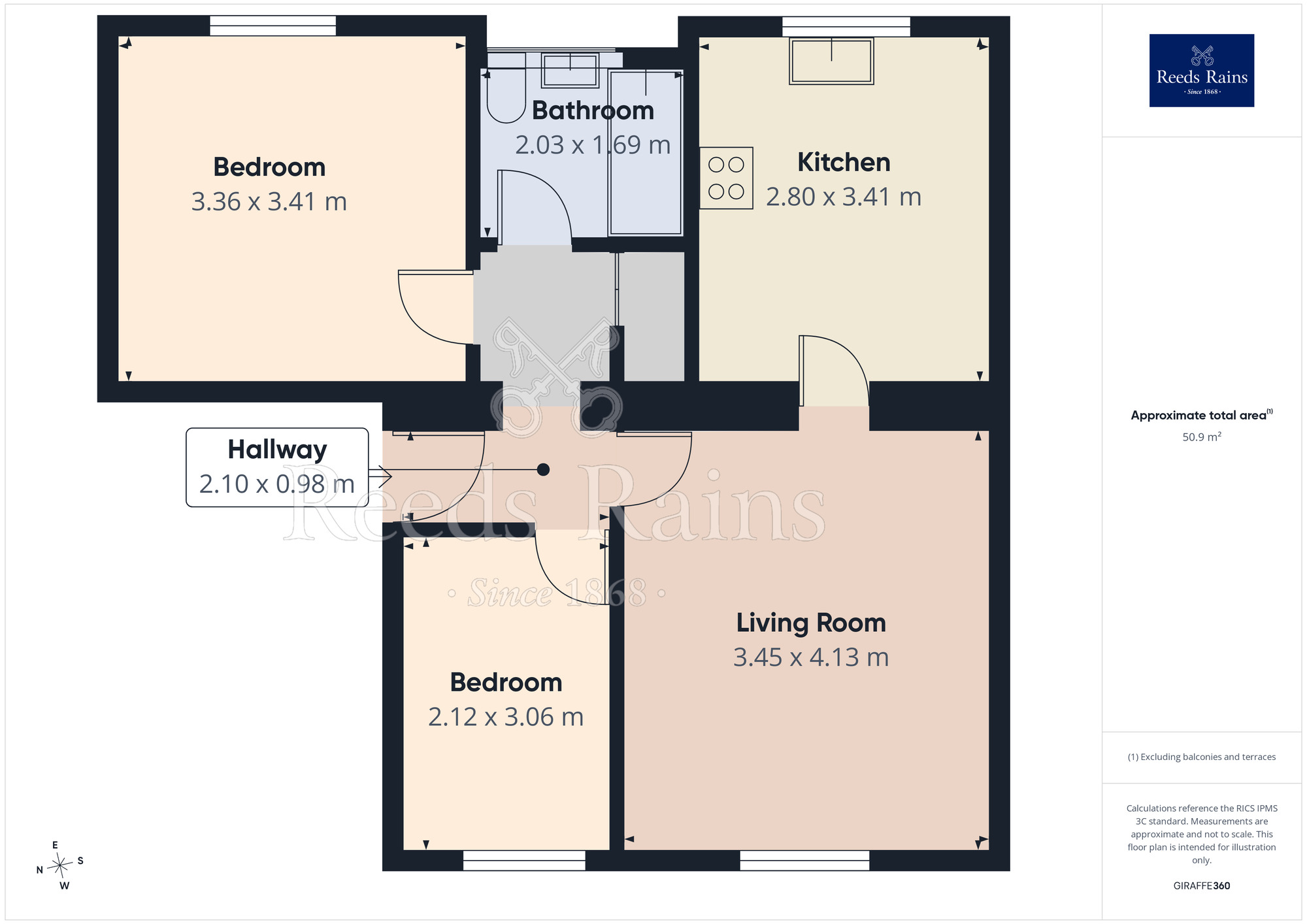Floorplan of 2 bedroom Flat to rent, Sheader Drive, Salford, Greater Manchester, M5