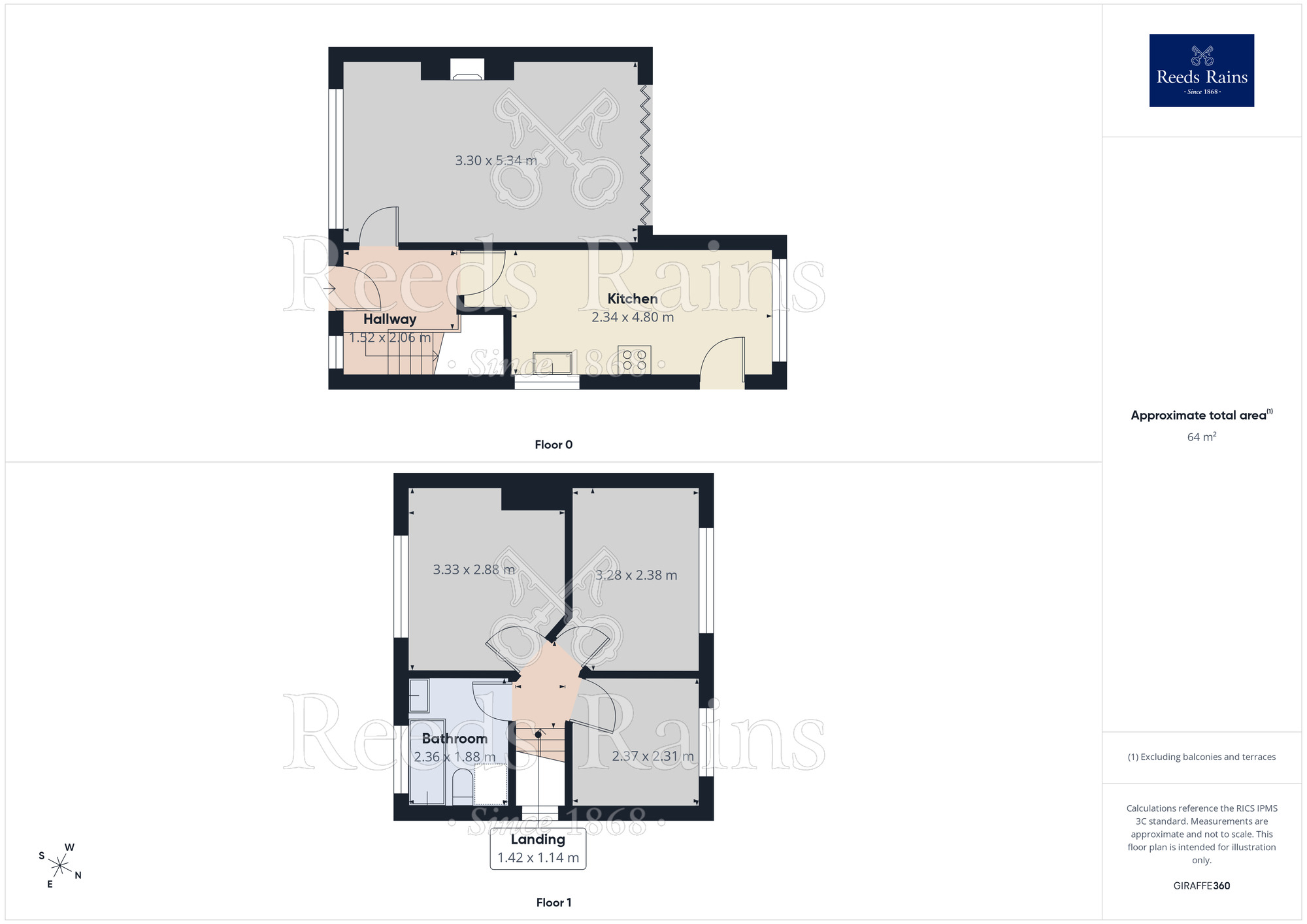 Floorplan of 3 bedroom Semi Detached House to rent, Branksome Drive, Salford, Greater Manchester, M6