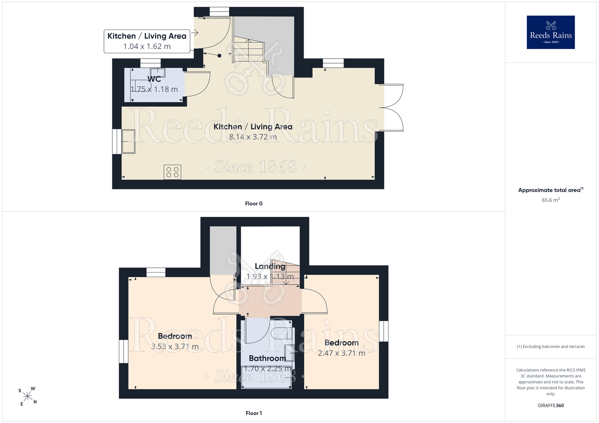 Floorplan of 2 bedroom End Terrace House to rent, Ribot Walk, Salford, Greater Manchester, M6