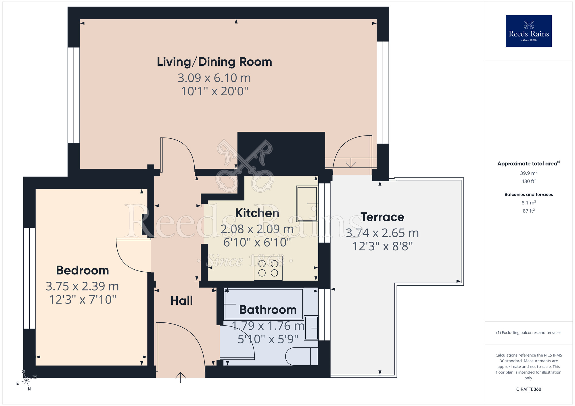 Floorplan of 1 bedroom Flat for sale, Asgard Drive, Salford, Greater Manchester, M5