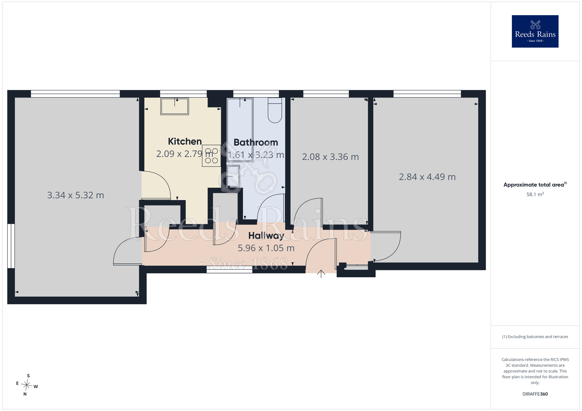 Floorplan of 2 bedroom Flat to rent, Rivington, Salford, Greater Manchester, M6
