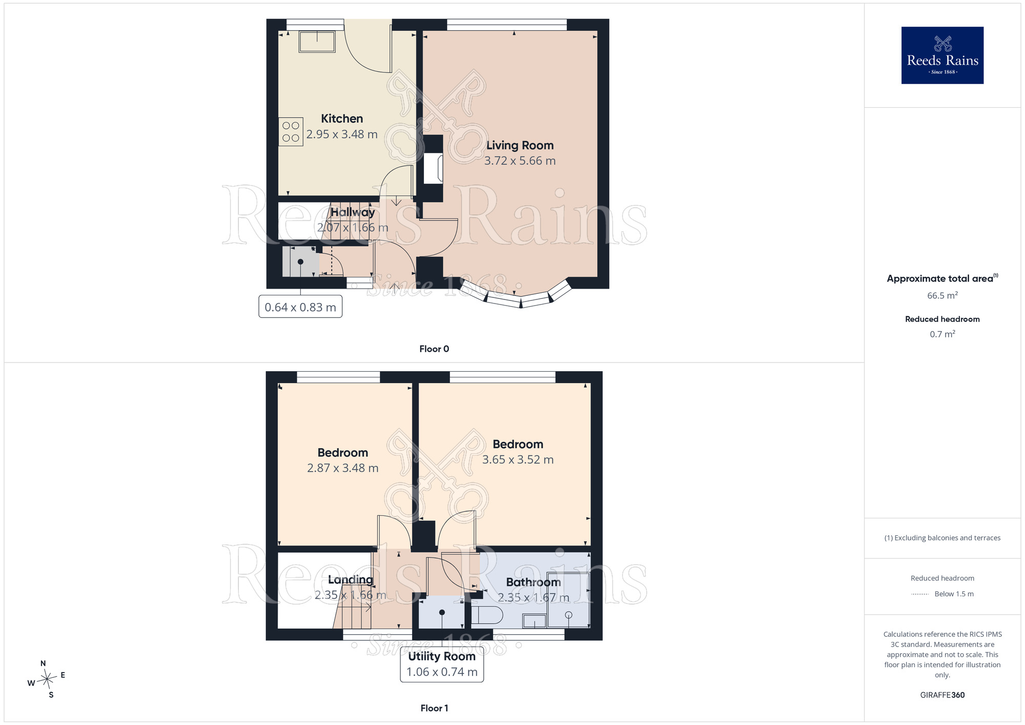 Floorplan of 2 bedroom End Terrace House for sale, Gerald Road, Salford, Greater Manchester, M6