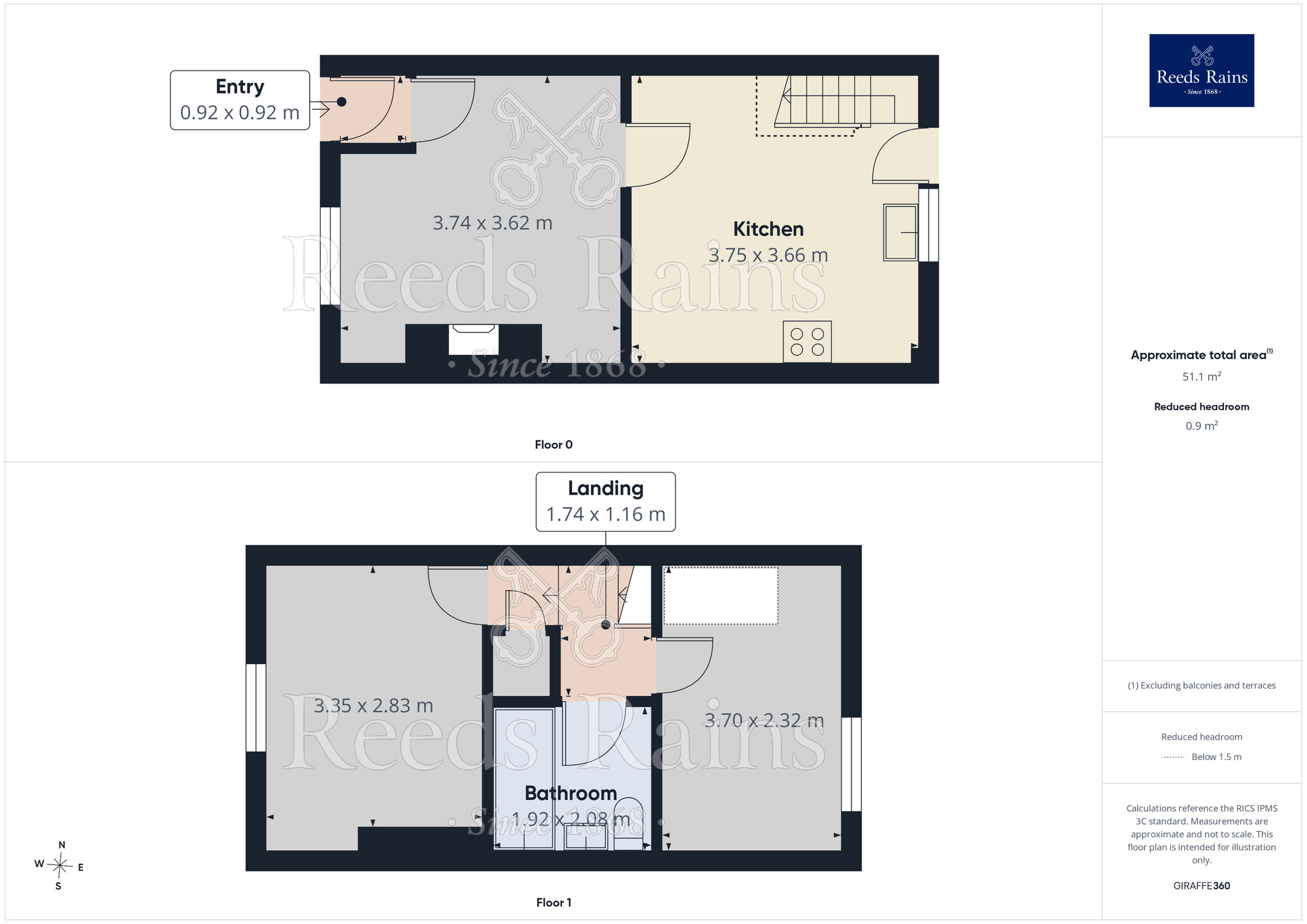 Floorplan of 2 bedroom Mid Terrace House to rent, Nansen Street, Salford, Greater Manchester, M6