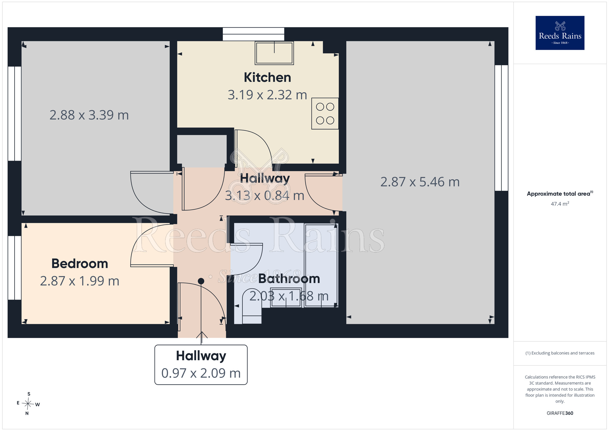 Floorplan of 2 bedroom Flat to rent, Clarendon Road, Eccles, Greater Manchester, M30