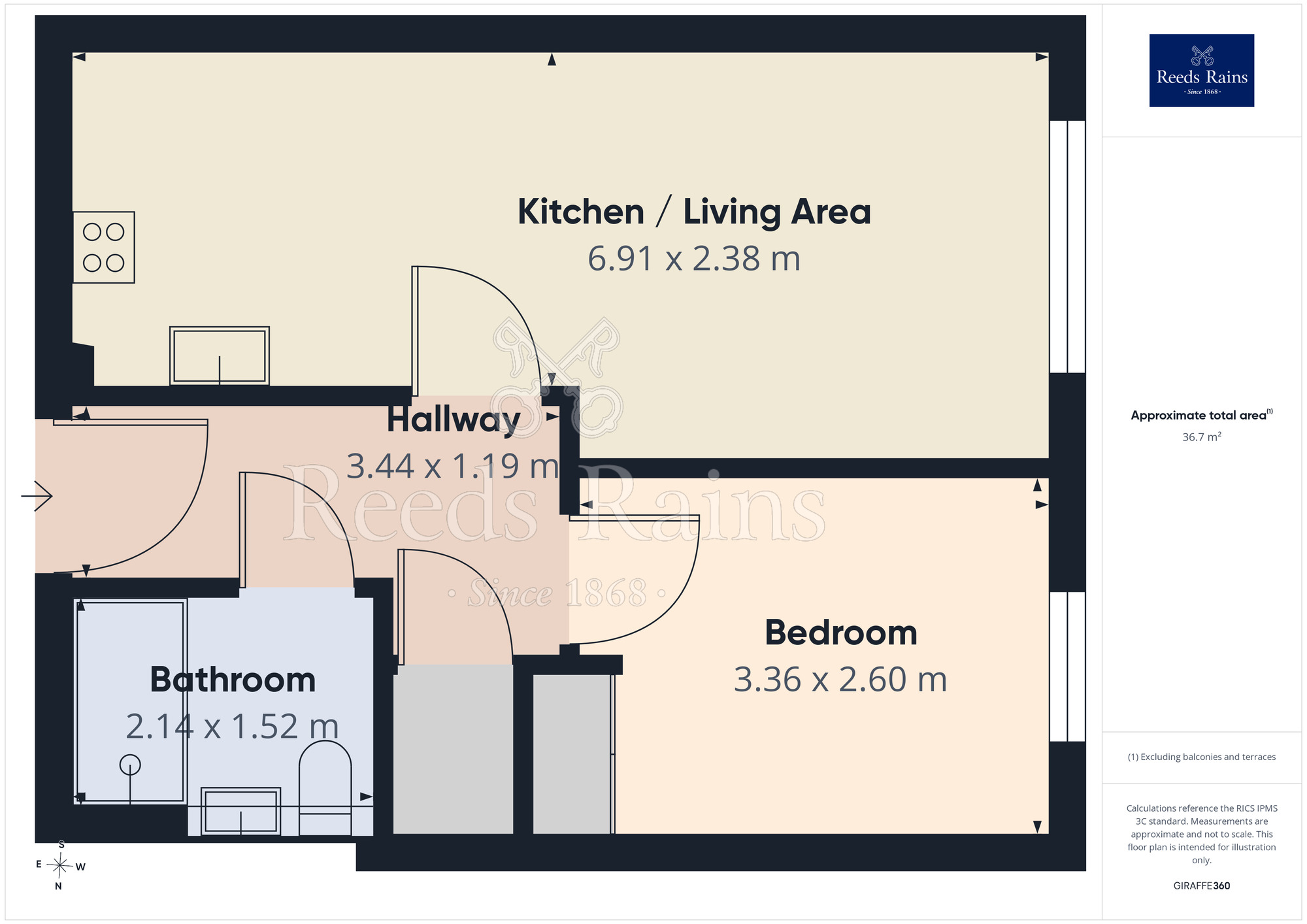 Floorplan of 1 bedroom Flat for sale, Langworthy Road, Salford, Greater Manchester, M5