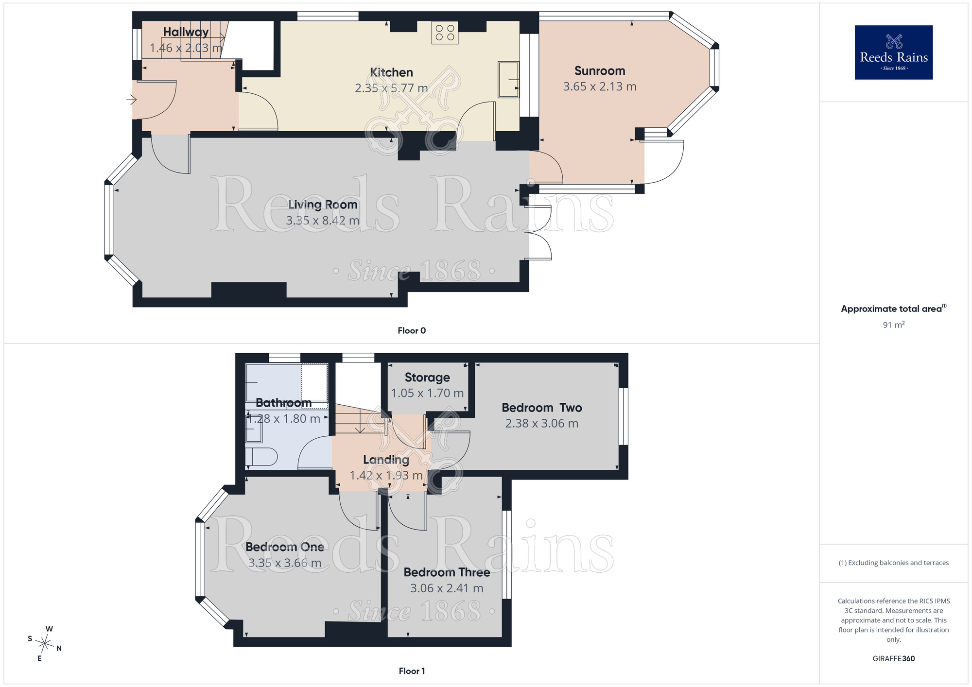 Floorplan of 3 bedroom Semi Detached House to rent, Branksome Drive, Salford, Greater Manchester, M6