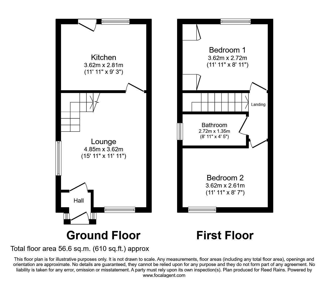 Floorplan of 2 bedroom Semi Detached House for sale, Pendlecroft Avenue, Pendlebury, Manchester, M27