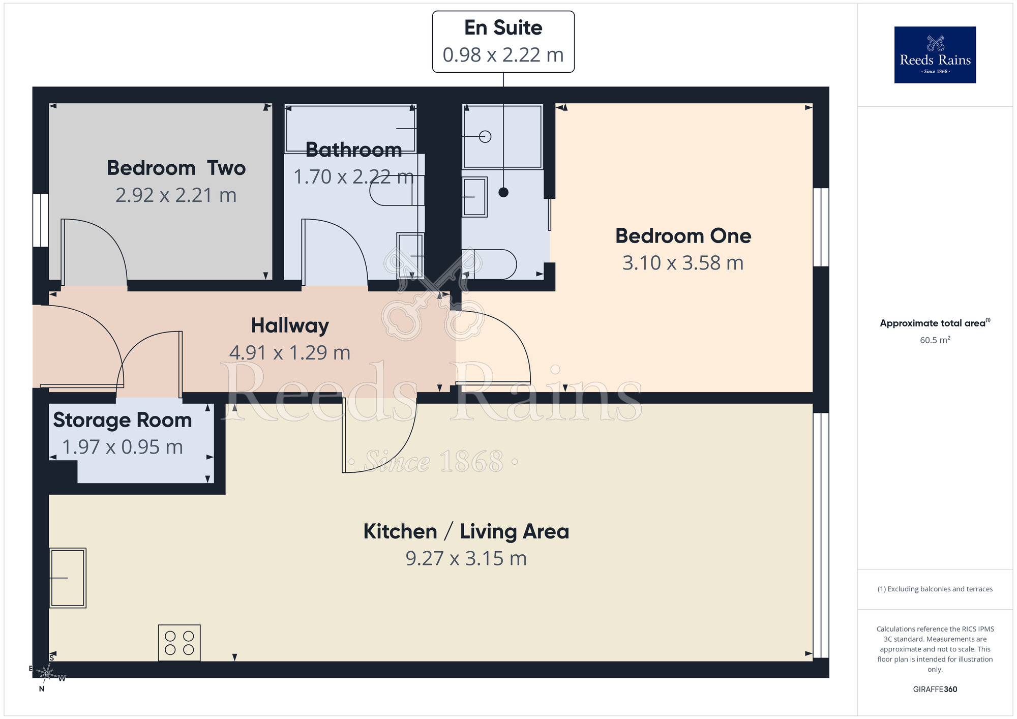Floorplan of 2 bedroom Flat for sale, Lower Broughton Road, Salford, Greater Manchester, M7