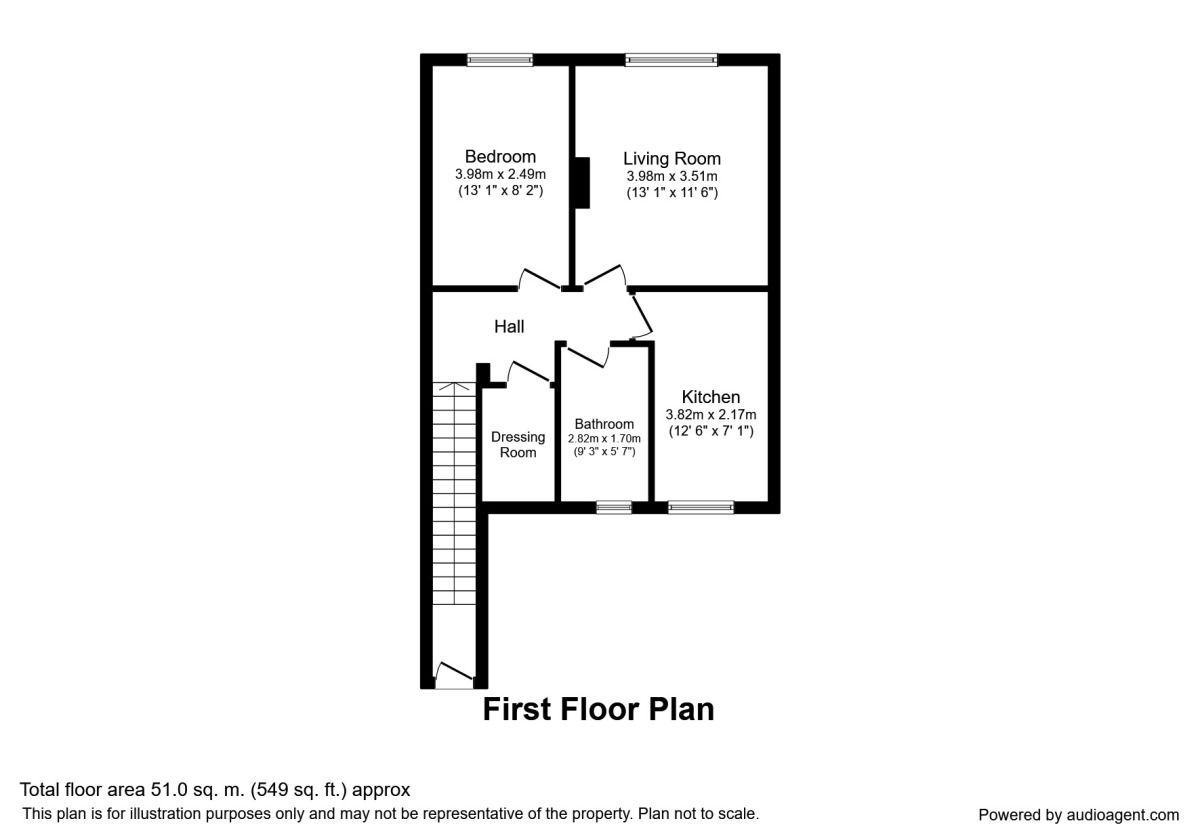 Floorplan of 1 bedroom  Flat to rent, Larch Close, Manchester, M23