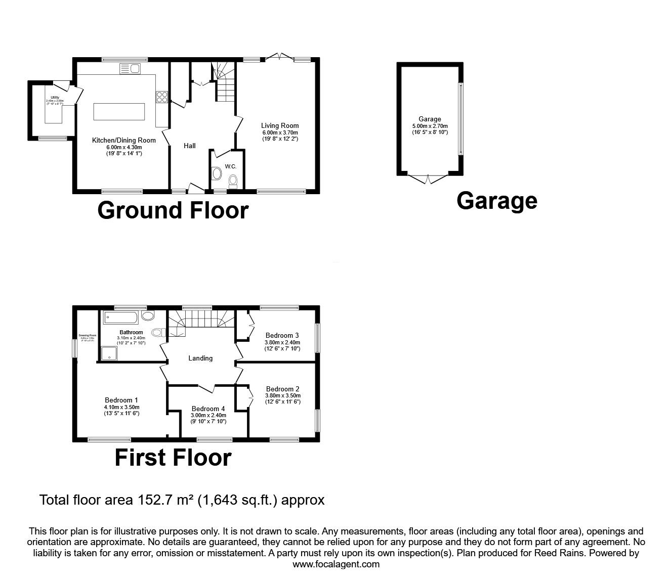 Floorplan of 4 bedroom Detached House for sale, Falterley Road, Manchester, Greater Manchester, M23