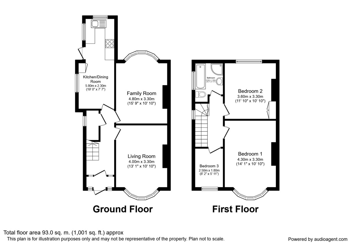 Floorplan of 3 bedroom Semi Detached Garage to rent, Ainsdale Drive, Sale, Cheshire, M33