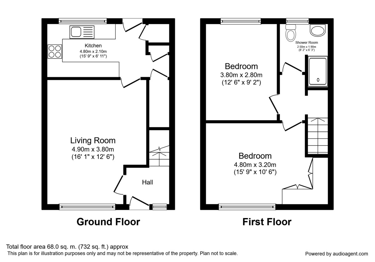 Floorplan of 2 bedroom Flat to rent, Arden Lodge Road, Manchester, M23