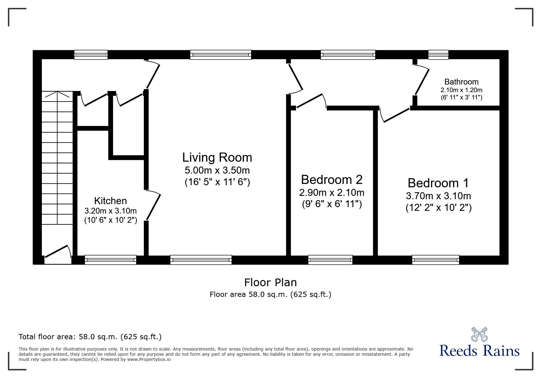 Floorplan of 2 bedroom Flat for sale, Stapleford Close, Manchester, Greater Manchester, M23