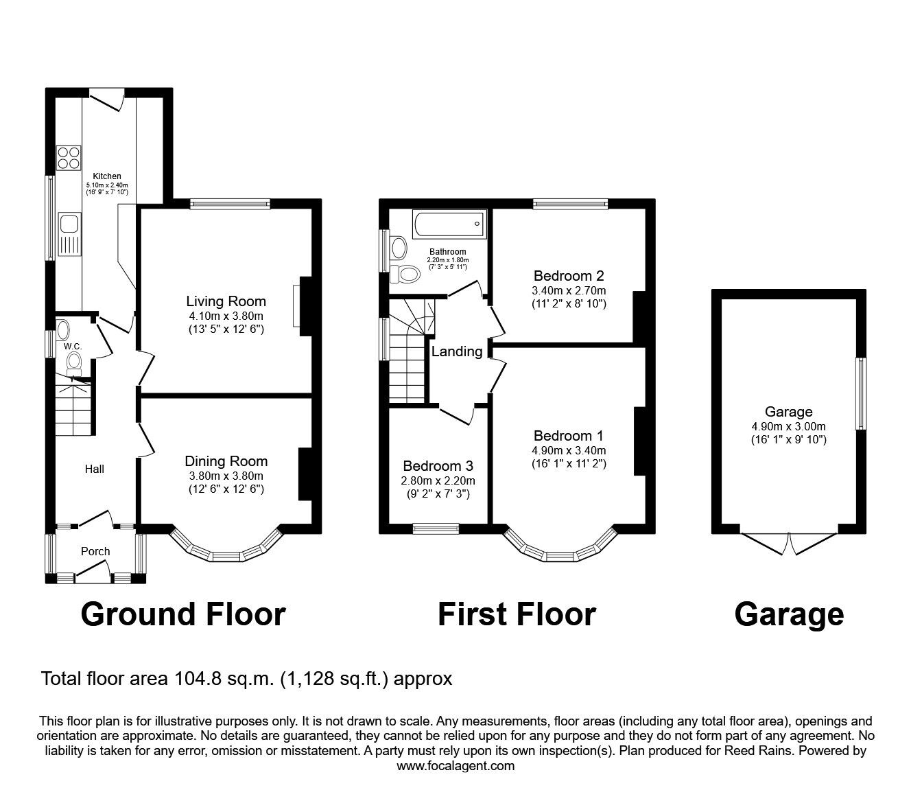 Floorplan of 3 bedroom Semi Detached House for sale, Chestnut Drive, Sale, Greater Manchester, M33
