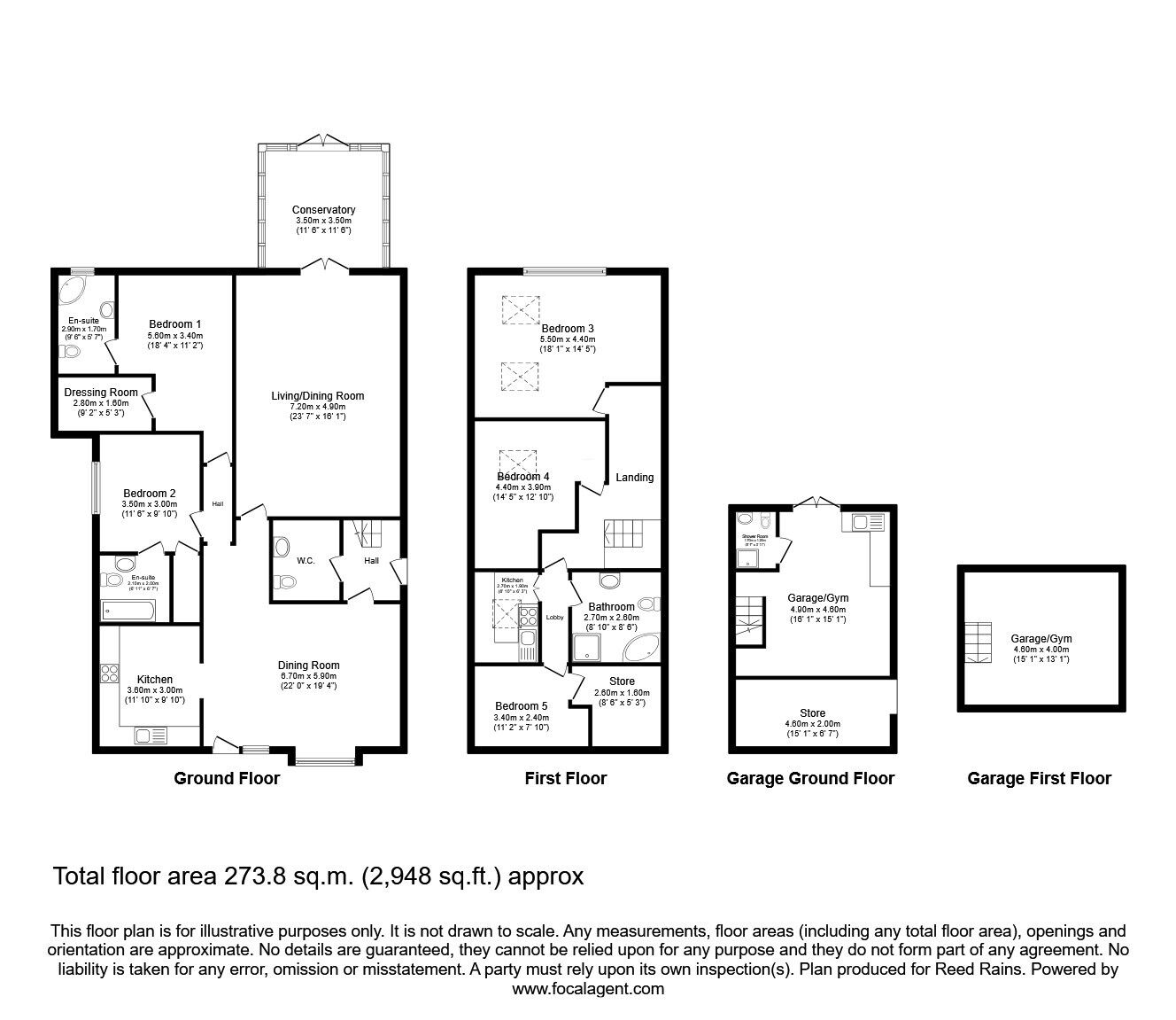 Floorplan of 5 bedroom Detached House for sale, Moss Lane, Sale, Greater Manchester, M33