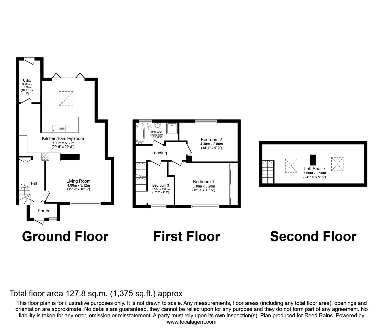 Floorplan of 3 bedroom Mid Terrace House for sale, Bardon Road, Manchester, Greater Manchester, M23