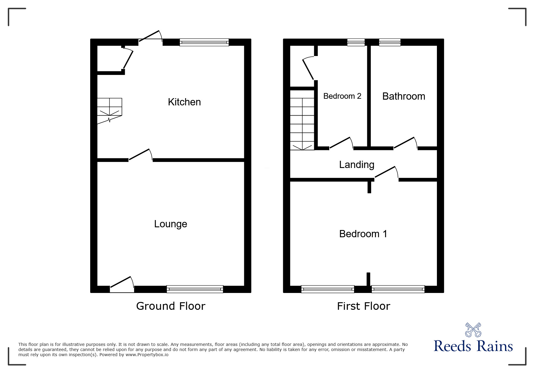 Floorplan of 2 bedroom Mid Terrace House to rent, Bemrose Avenue, Broadheath, Greater Manchester, WA14