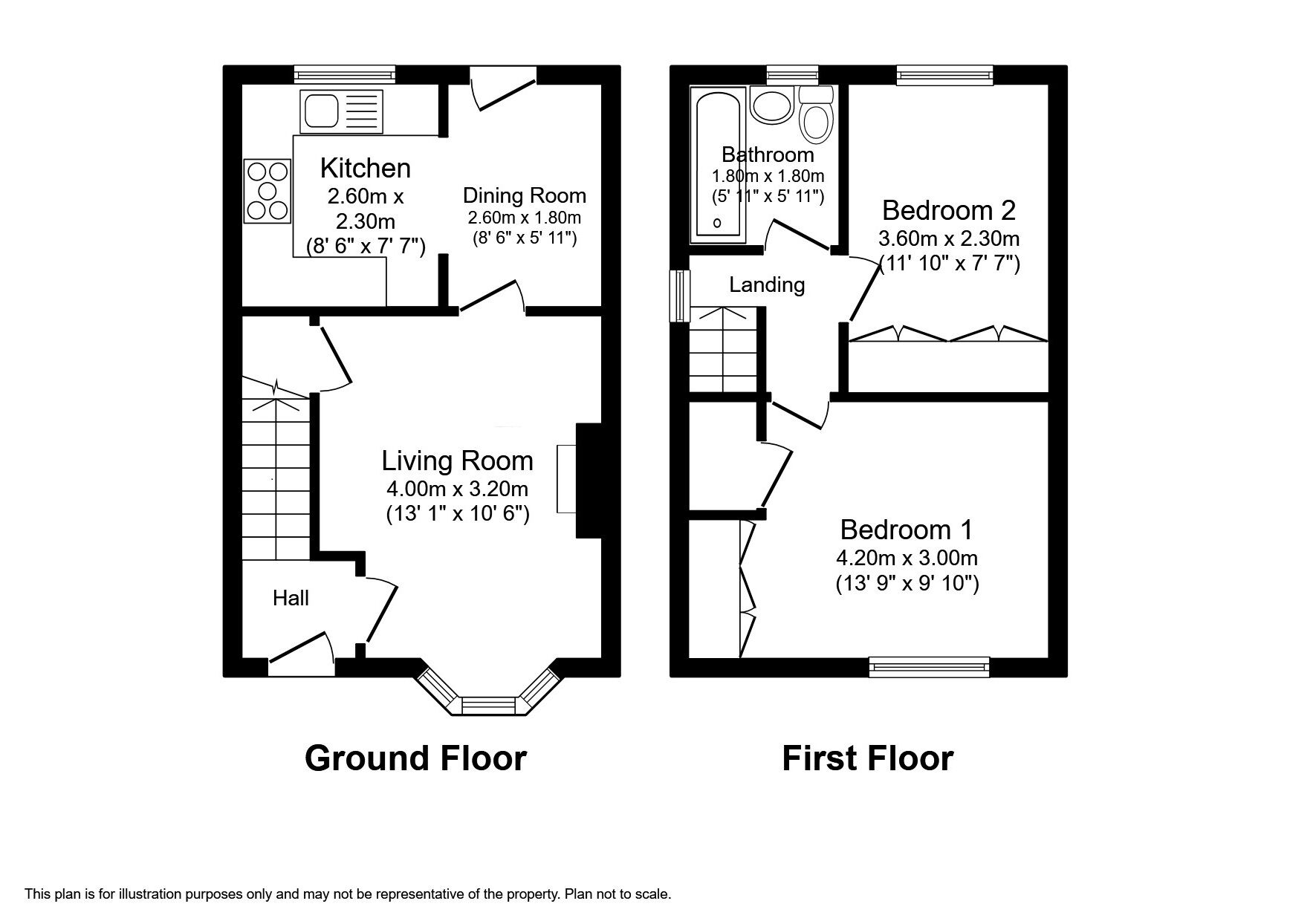 Floorplan of 2 bedroom Semi Detached House to rent, Tannery Way, Timperley, Greater Manchester, WA14
