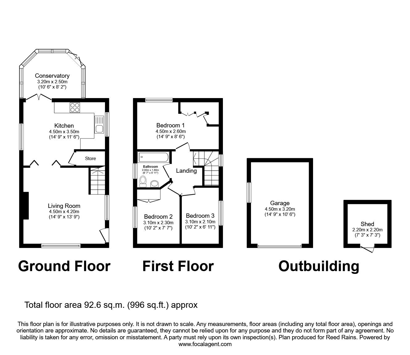 Floorplan of 3 bedroom Detached House for sale, Mainwaring Terrace, Manchester, Greater Manchester, M23