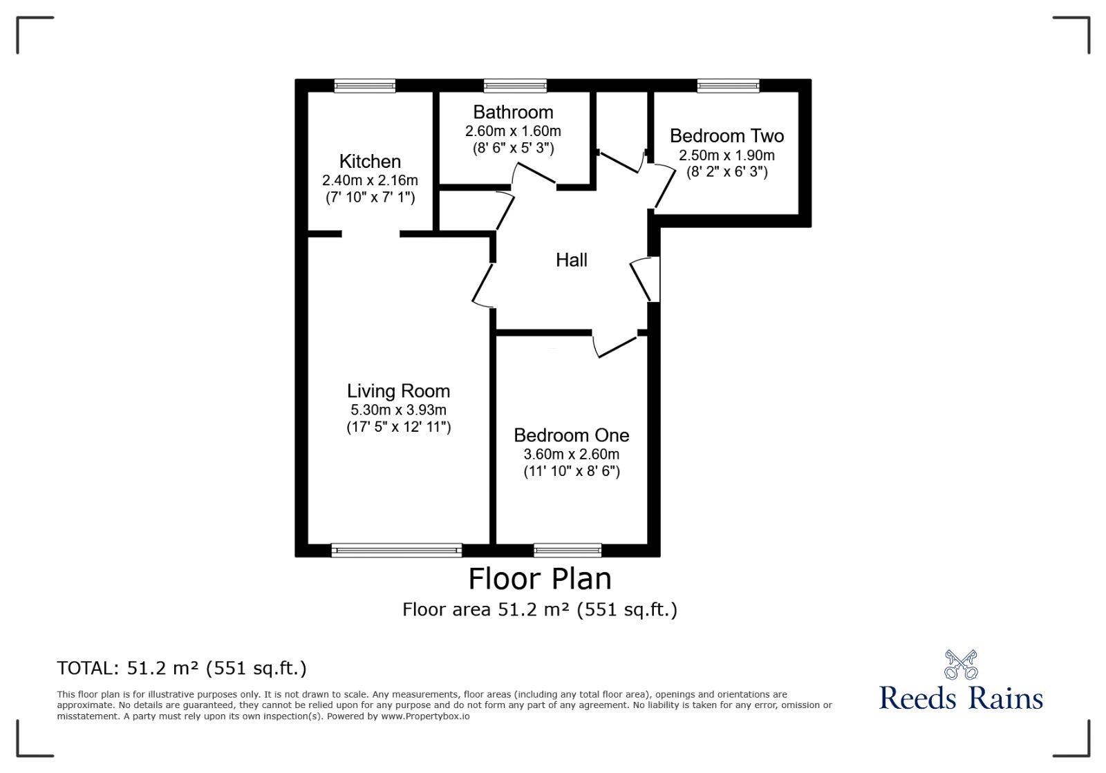 Floorplan of 2 bedroom  Flat for sale, Elmwood Court, Stretford, Greater Manchester, M32