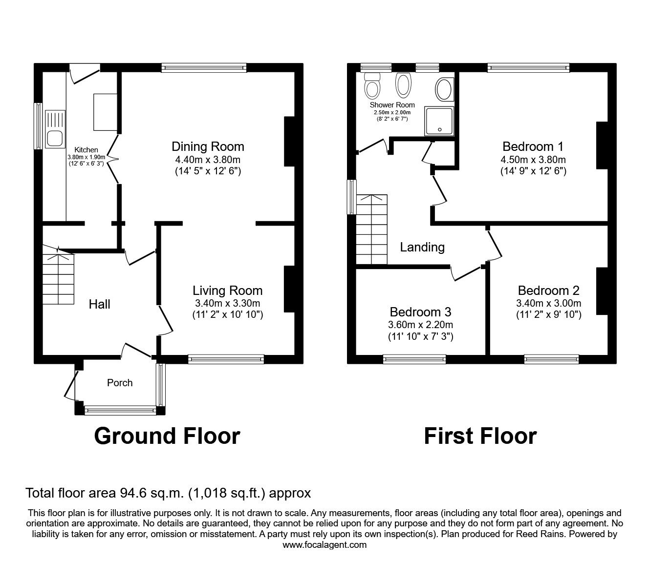 Floorplan of 3 bedroom Semi Detached House to rent, Great Stone Road, Stretford, Greater Manchester, M32