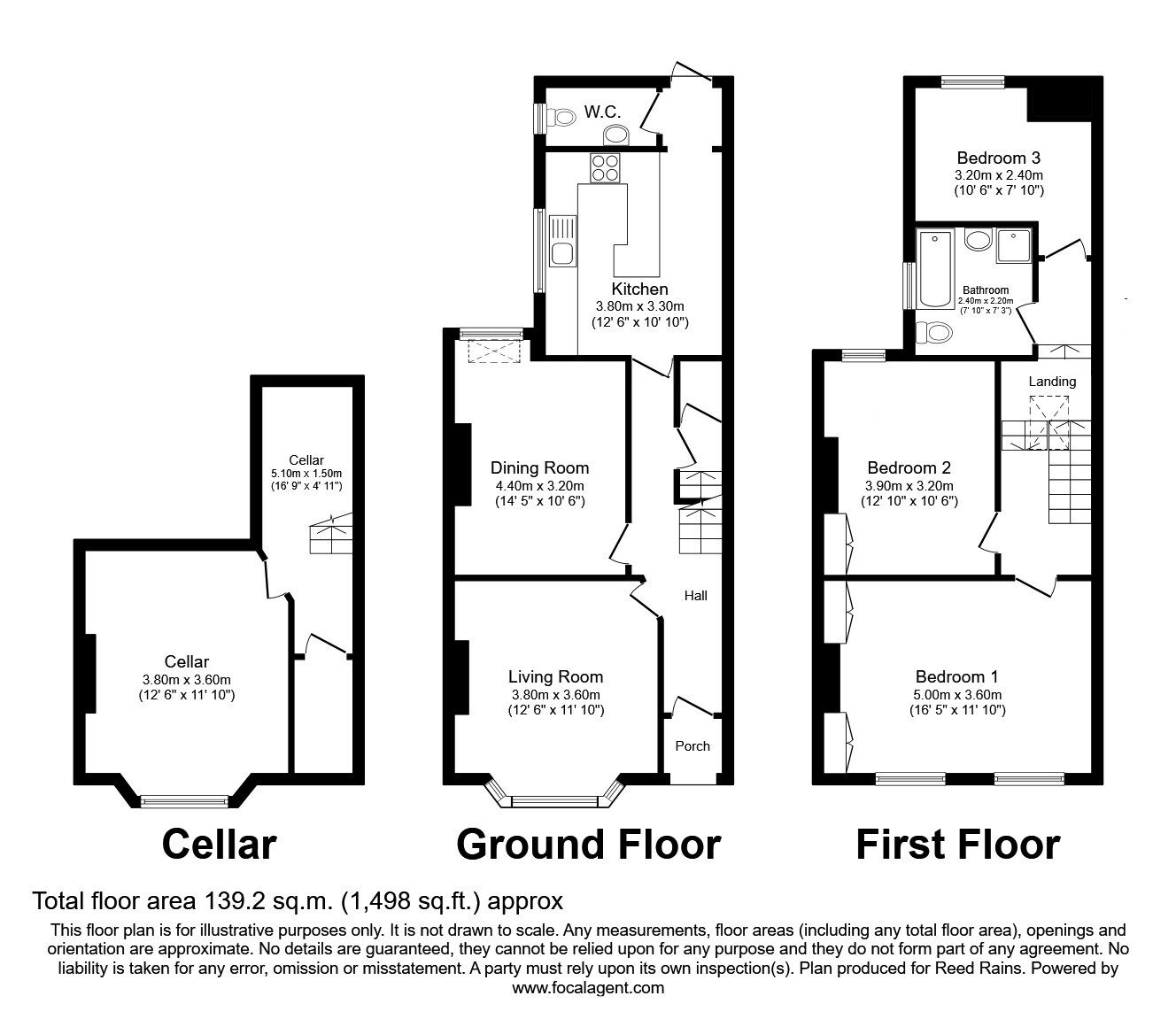 3 bedroom Mid Terrace House for sale, Northenden Road, Sale, M33 £390,000