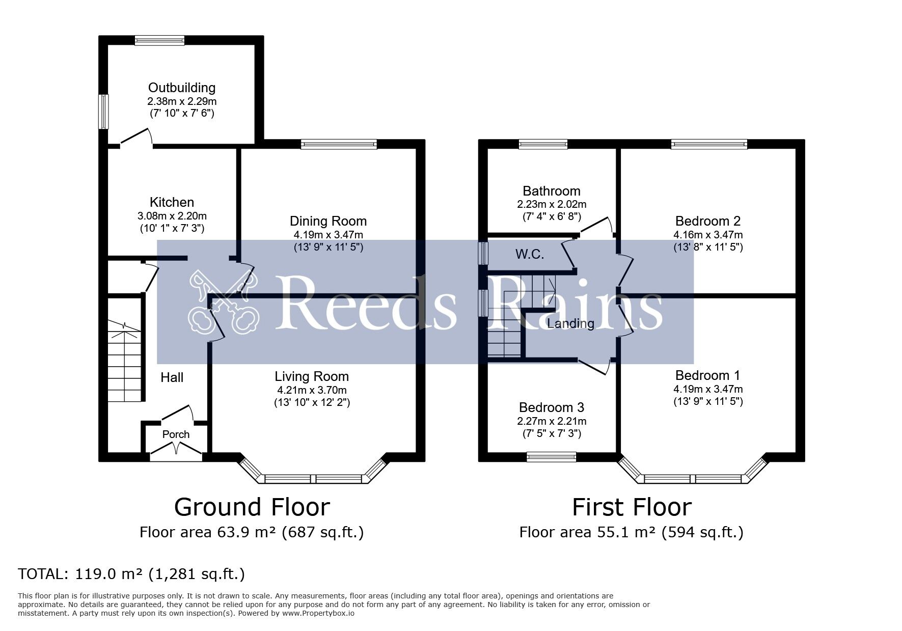 Floorplan of 3 bedroom Semi Detached House for sale, Stockport Road, Timperley, Greater Manchester, WA15