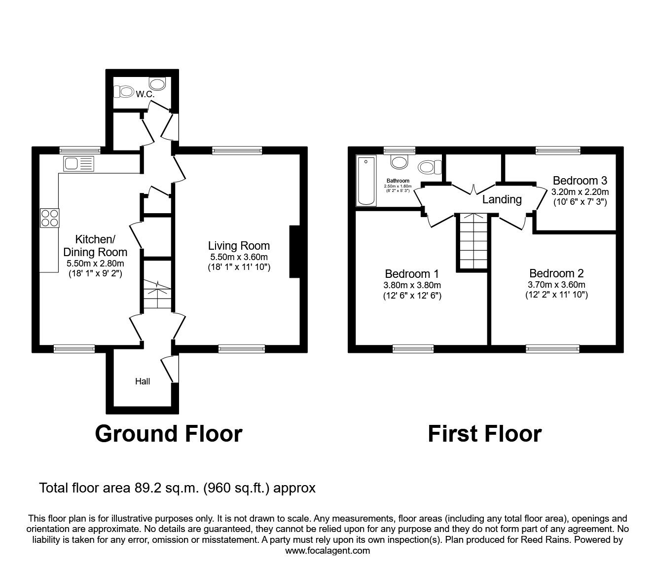Floorplan of 3 bedroom Semi Detached House to rent, Chepstow Avenue, Sale, Greater Manchester, M33