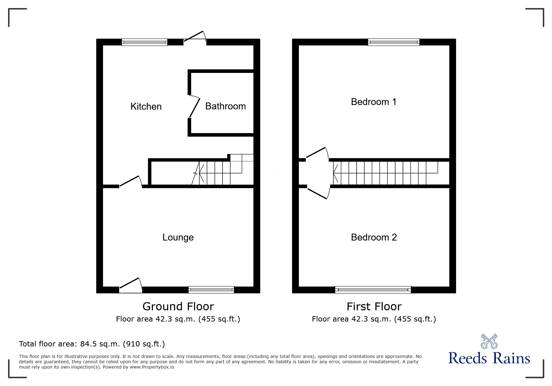 Floorplan of 2 bedroom Mid Terrace House to rent, Hampson Street, Sale, Greater Manchester, M33