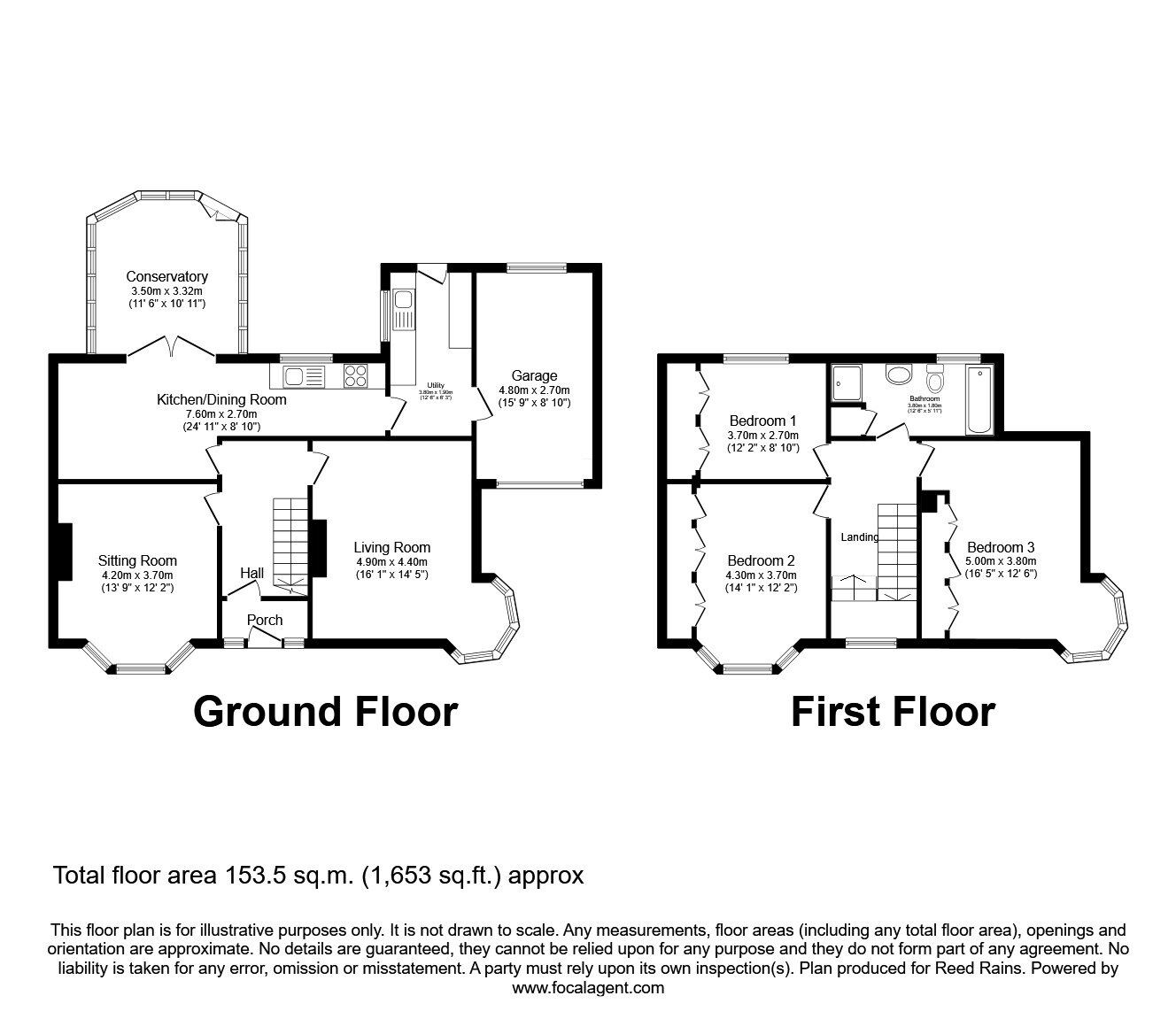 Floorplan of 3 bedroom Semi Detached House for sale, Homelands Road, Sale, Greater Manchester, M33