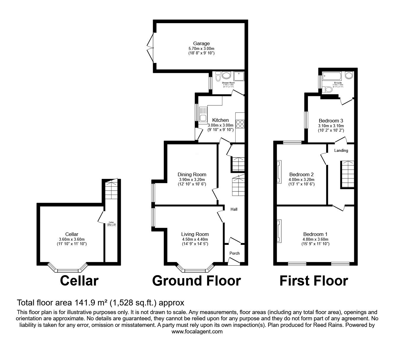 Floorplan of 3 bedroom End Terrace House for sale, Hope Road, Sale, Greater Manchester, M33